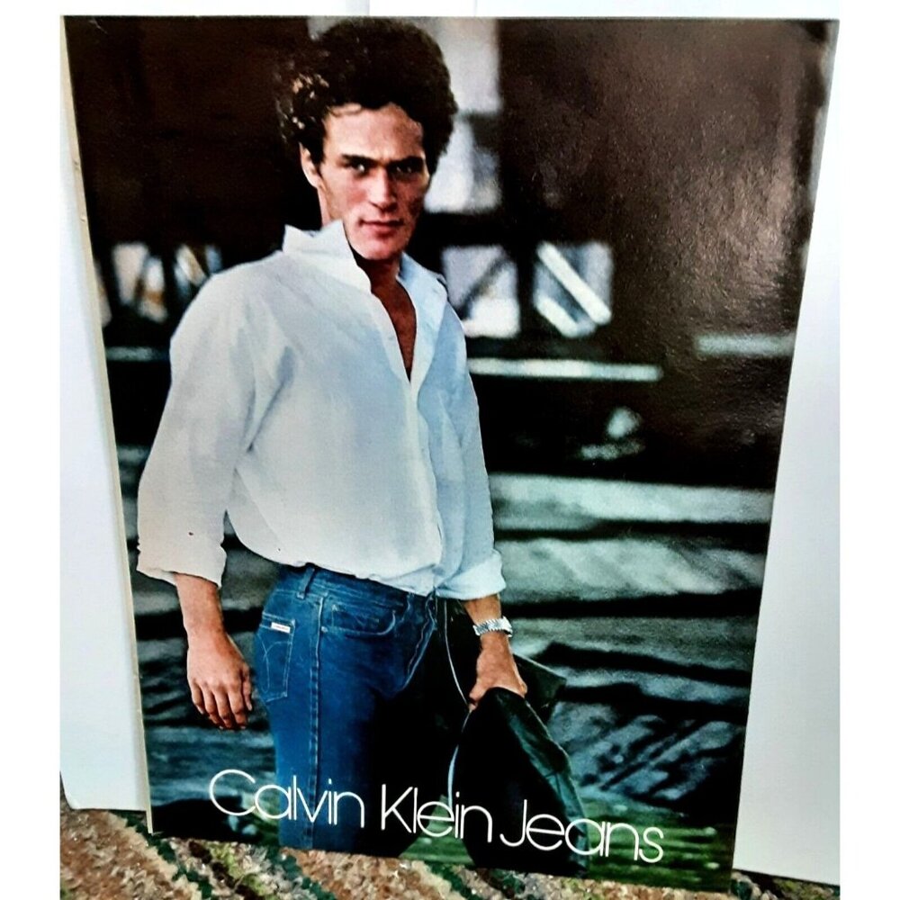 1979 Calvin Klein Jeans Man In Jeans Print Ad vintage 70s